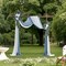 Artificial Wedding Arch Flowers Set with Drapes, Floral Backdrop Decor Kit